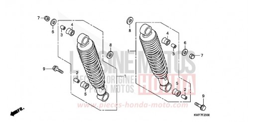 COUSSIN ARRIERE CBF125MB de 2011